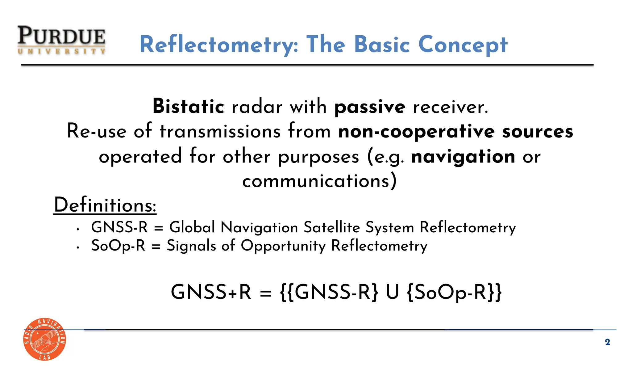 GNSS Reflectometry Fundamentals Prof.James L Garrison Purdue University ...
