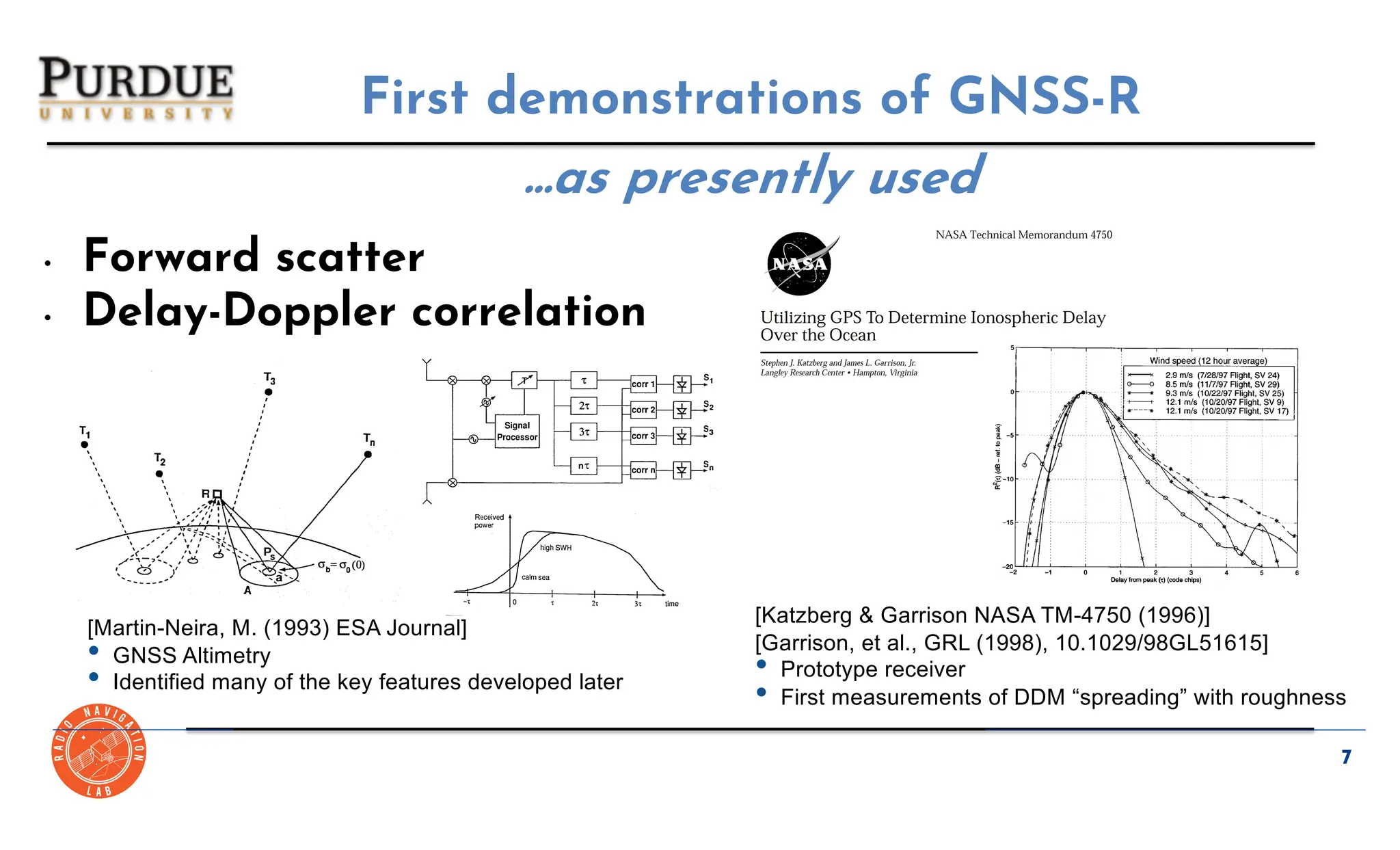 GNSS Reflectometry Fundamentals Prof.James L Garrison Purdue University ...