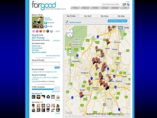 Key FeaturesConnects people to each other based on social interest and location. Offers incentives for social action through rewards that matter.