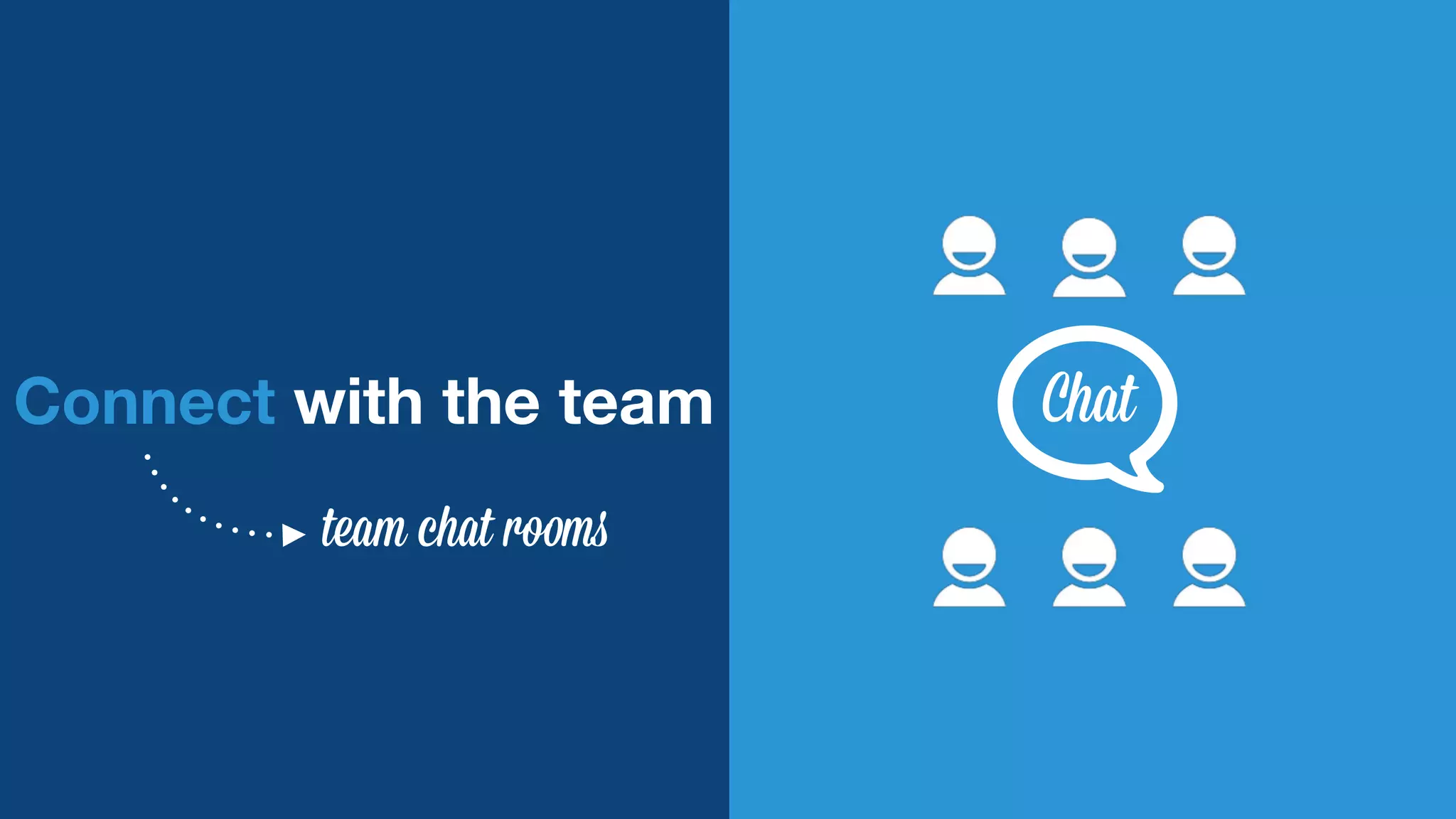 Connect with the team Chat 
team chat rooms 
 