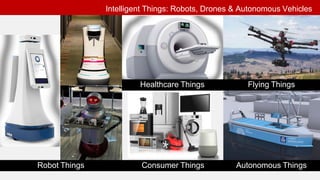 Consumer Things Autonomous ThingsRobot Things
Flying ThingsHealthcare Things
Intelligent Things: Robots, Drones & Autonomous Vehicles
 