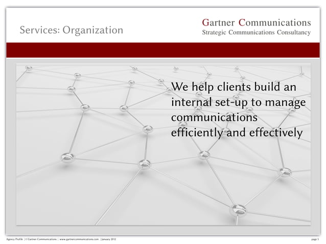 Gartner Communications agency presentation PPT