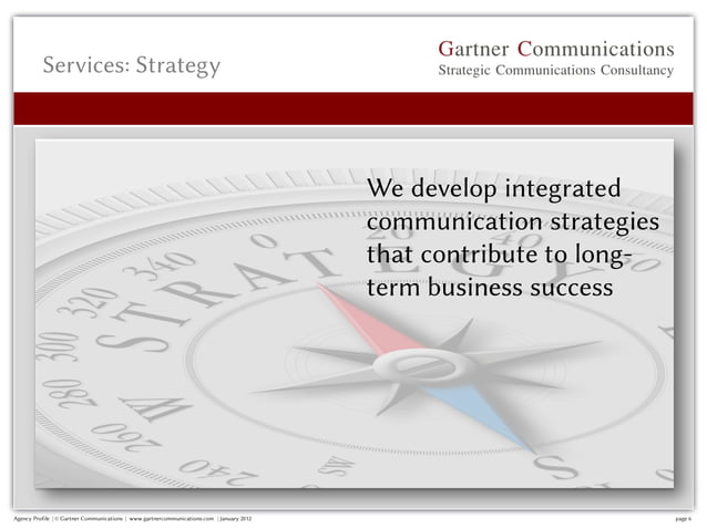 Gartner Communications agency presentation PPT