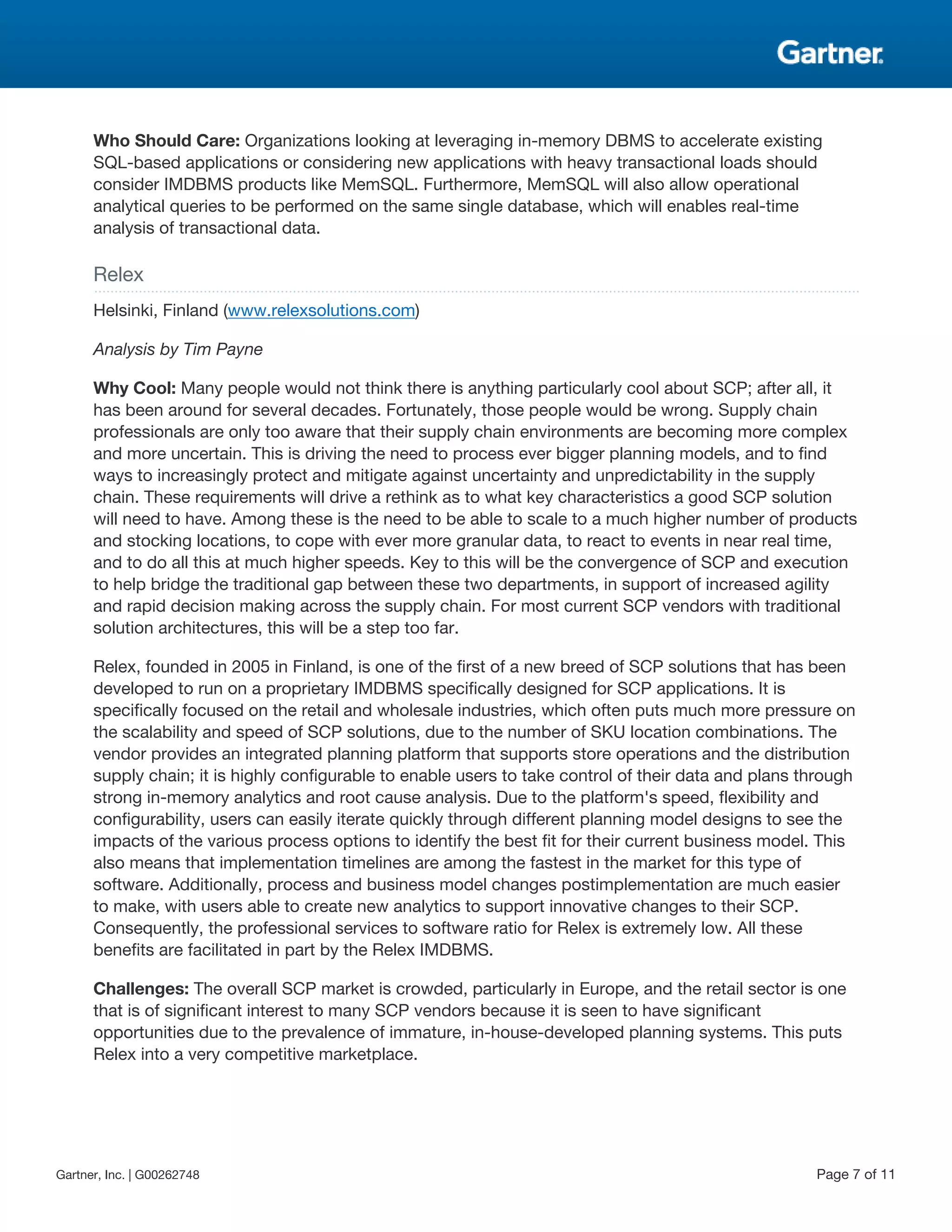 Gartner Cool Vendor Report 2014 PPT