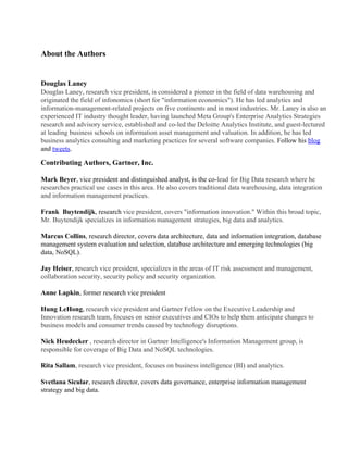 Gartner eBook on Big Data PDF