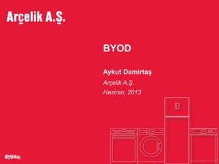 |
BYOD
Arçelik A.Ş.
Haziran, 2013
Aykut Demirtaş
 