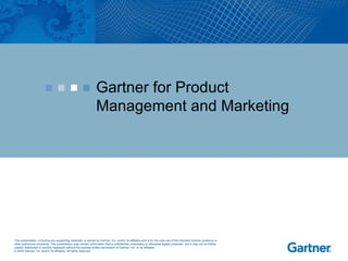 Gartner for Product Management and Marketing 