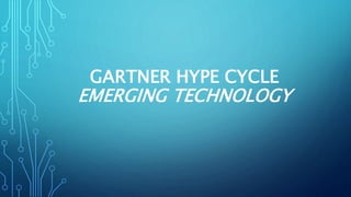 GARTNER HYPE CYCLE
EMERGING TECHNOLOGY
 