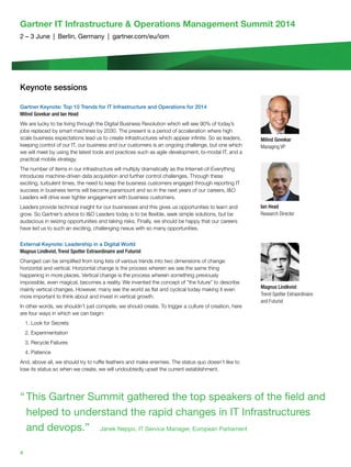 Gartner IT Infrastructure & Operations Management Summit 2014 Trip