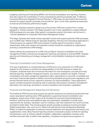 Gartner Magic Quadrant for Corporate Performance Management Suites PDF