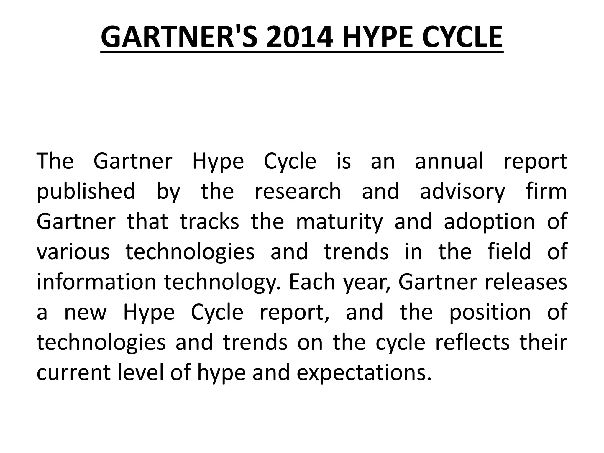 GARTNER'S 2014 HYPE CYCLE.pptx