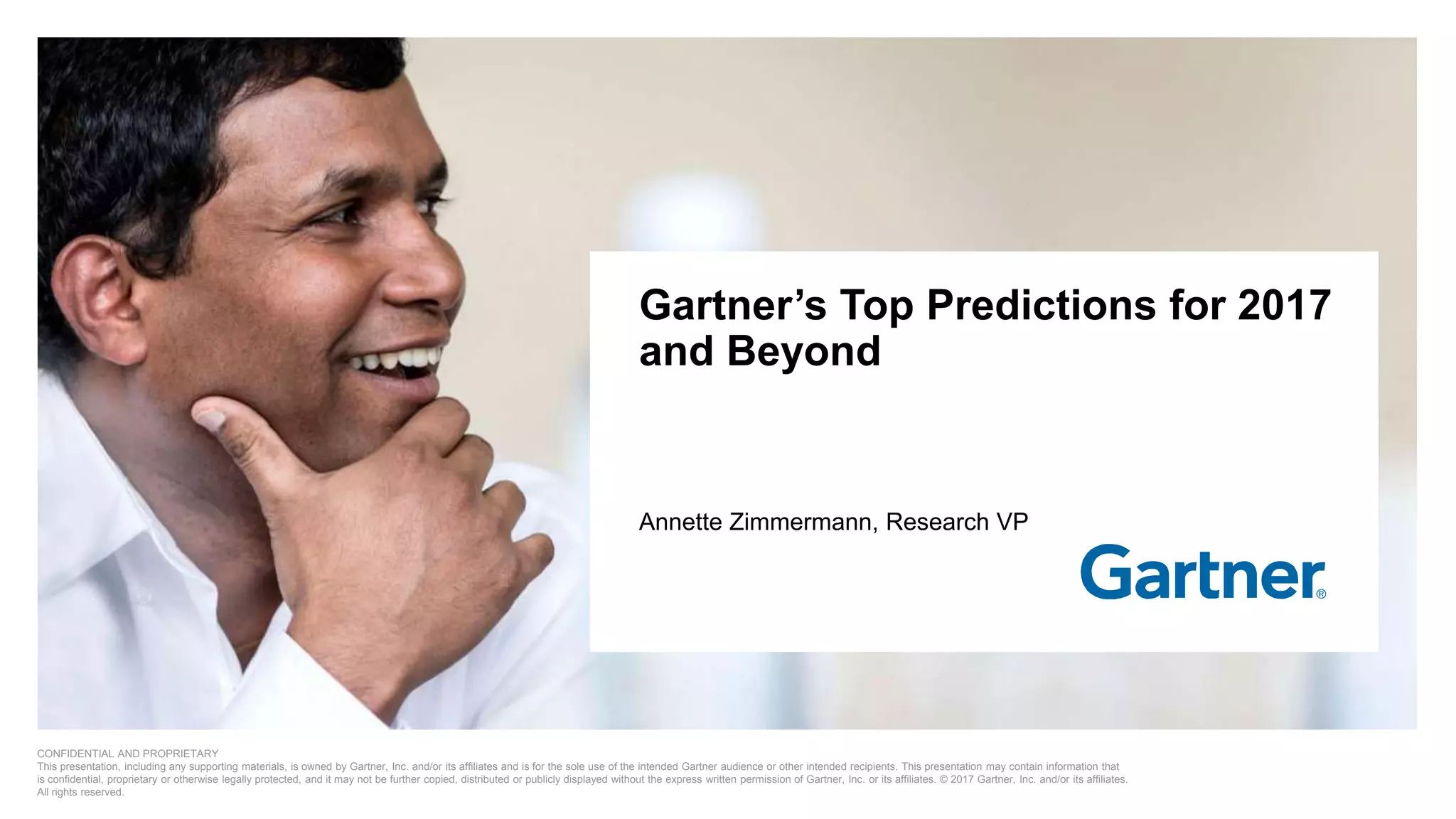 Zimmermann (Gartner) Gartner Strategic Predictions What Will