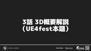 #ue4fest 　 #garupan
3話 3D概要解説
（UE4fest本題）
 