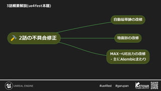 #ue4fest 　 #garupan
3話概要解説(ue4fest本題)
 