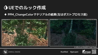 #ue4fest 　 #garupan
　UEでのルック作成
♦ PPM_ChangeColorマテリアルの結果(左はポストプロセス前)
© GIRLS und PANZER Finale Projekt
 