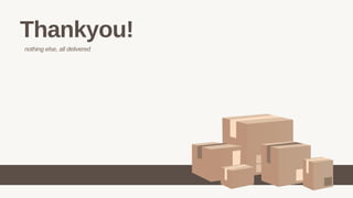 Thankyou!
nothing else, all delivered
 