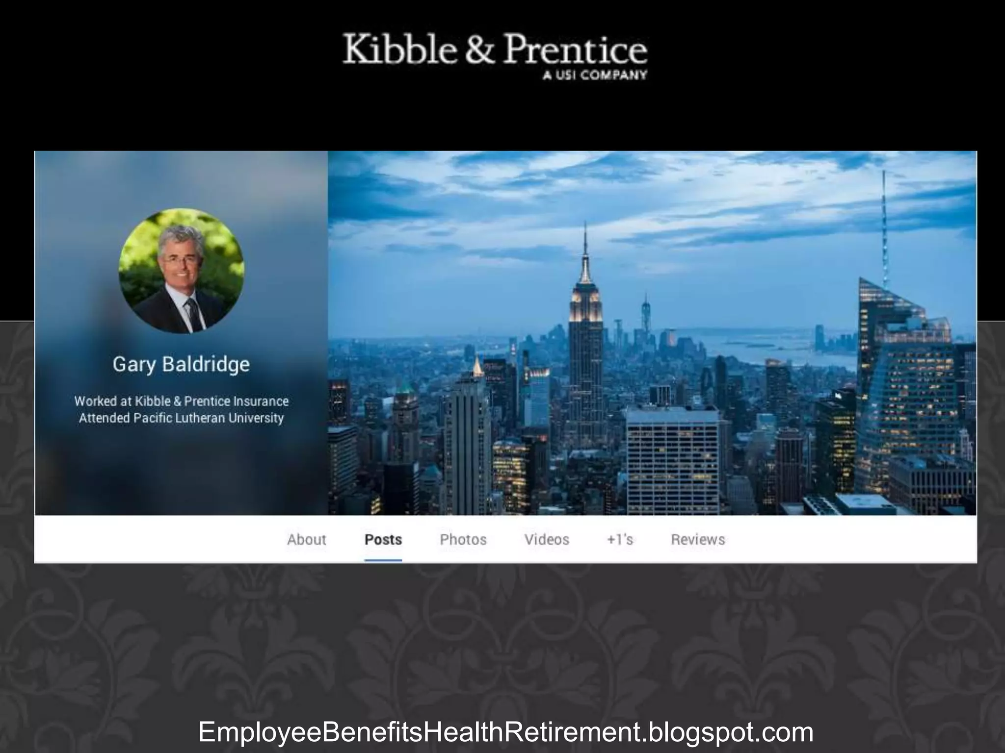 GARY BALDRIDGE
Executive Vice President

EmployeeBenefitsHealthRetirement.blogspot.com

 