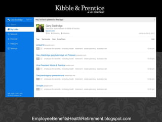 GARY BALDRIDGE
Executive Vice President

EmployeeBenefitsHealthRetirement.blogspot.com

 