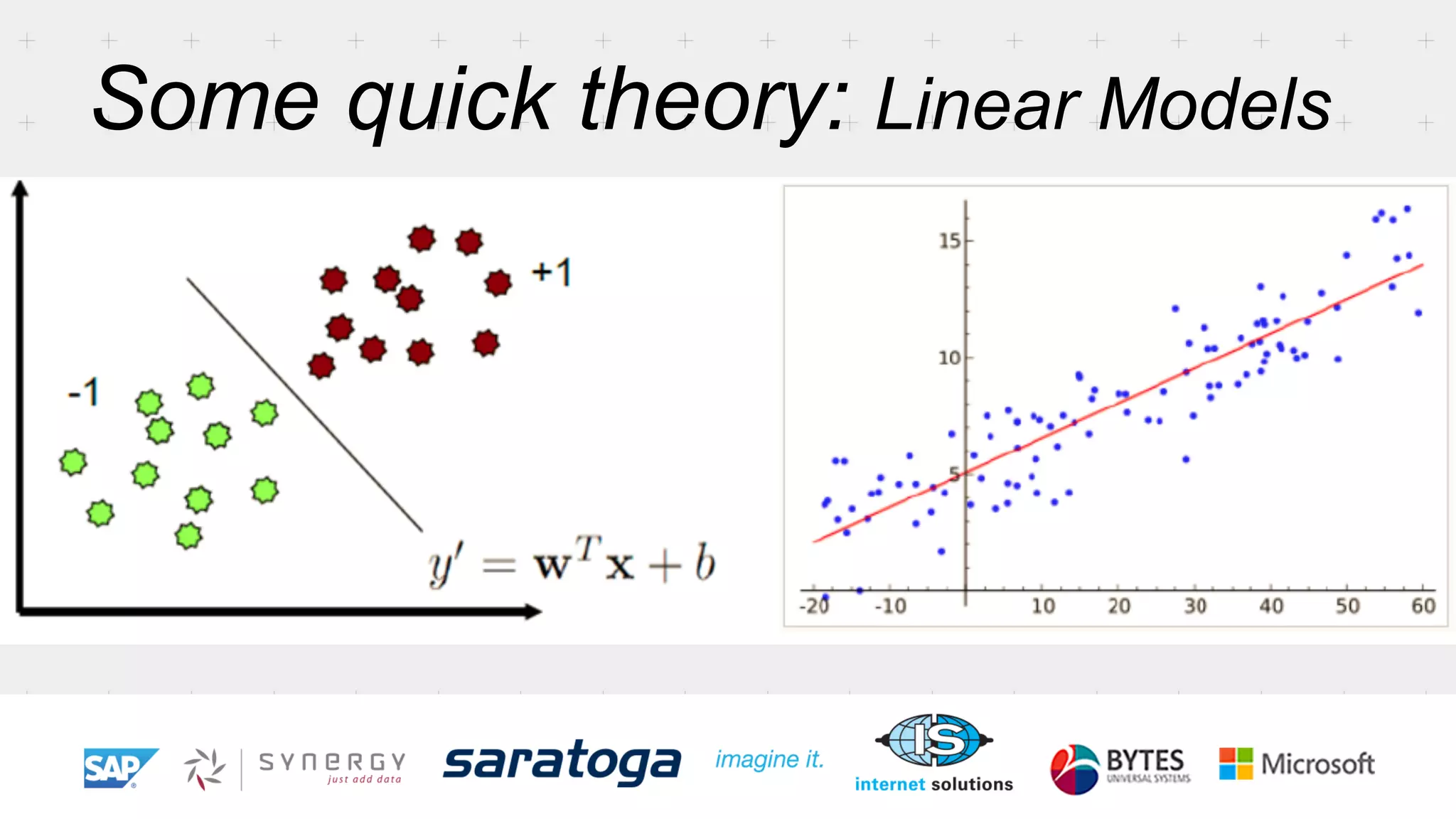 Some quick theory: Linear Models 
 