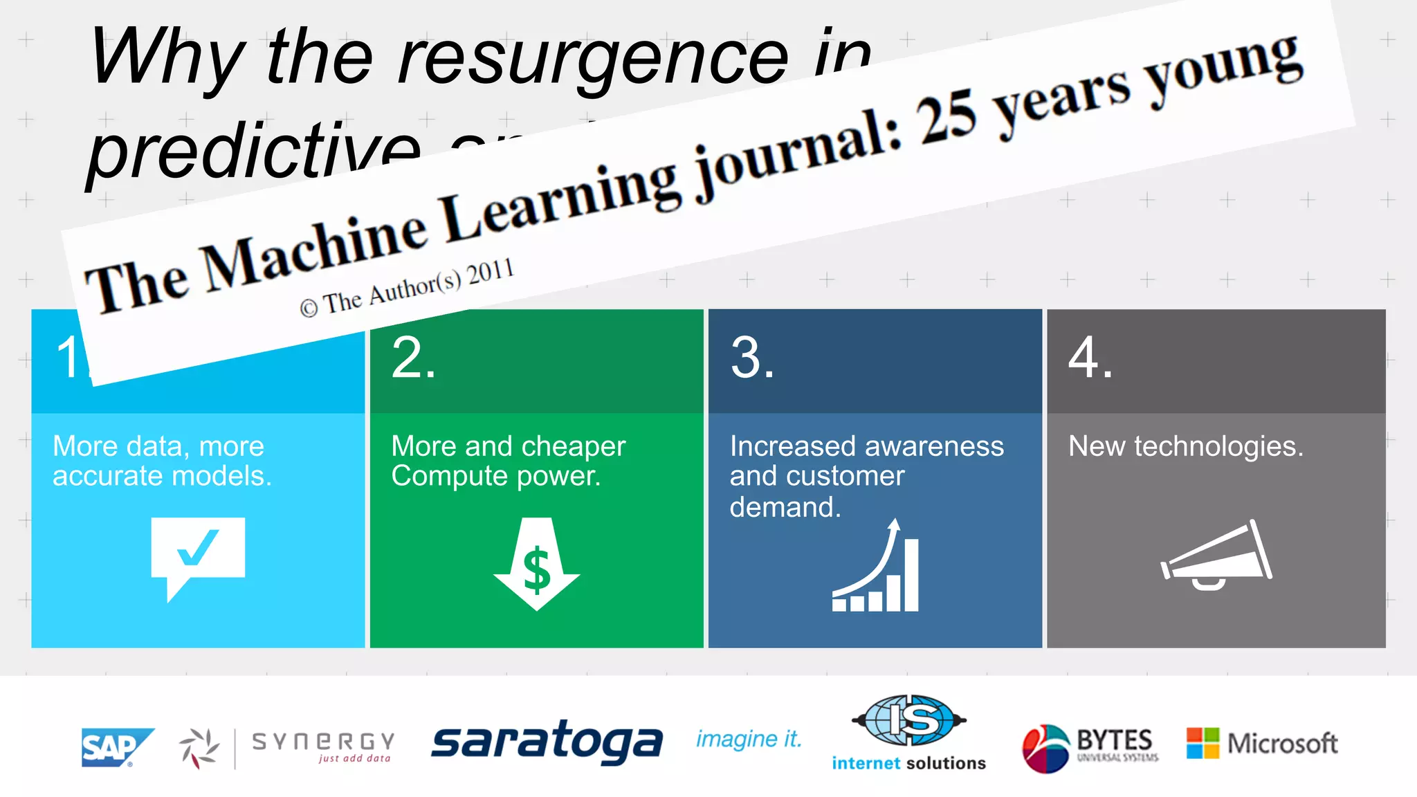 Why the resurgence in 
predictive analytics? 
 