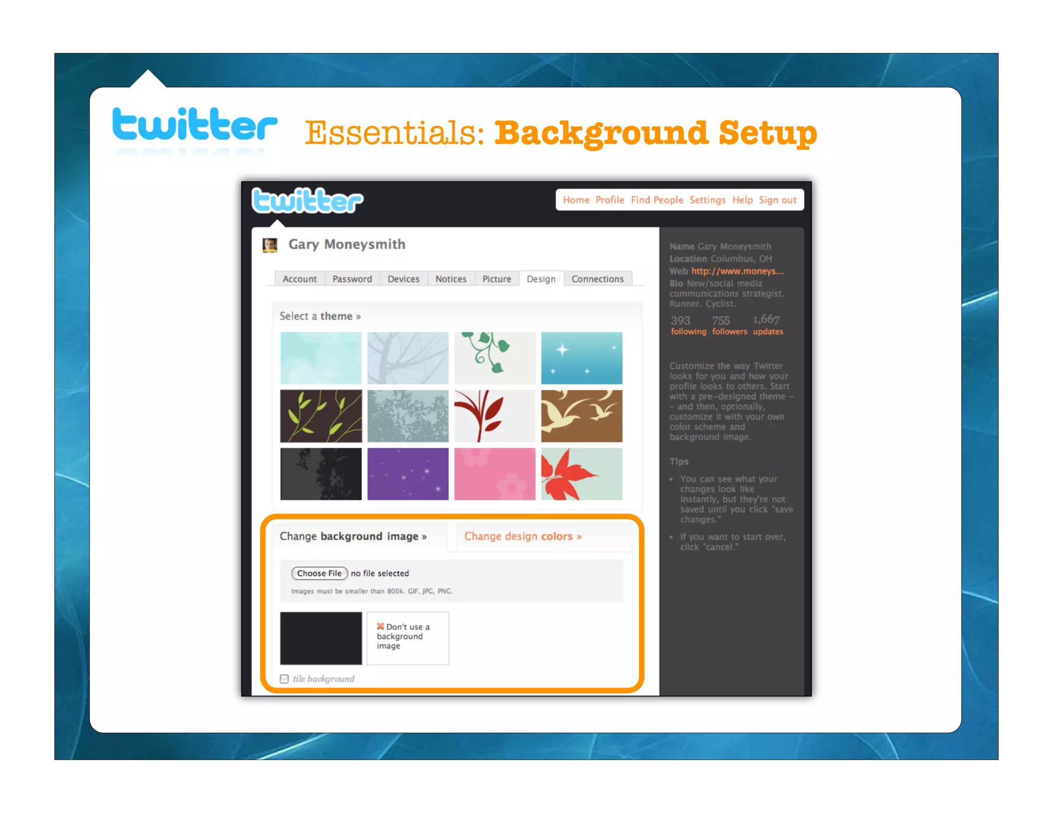 Essentials: Background Setup
 