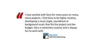 Gary Rinck My Presentation for Gary Richardson Music - Portland, Maine | PPTX