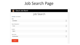 Job Search Page
 
