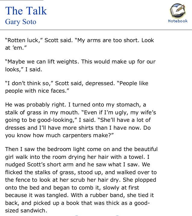 Gary Soto The Talk