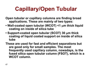 Fsot Column Gas-Chromatography analytical chemistry. ppt | PPT