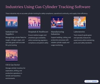 Scalable Gas Cylinder Tracking Software for Growing Operations | PDF