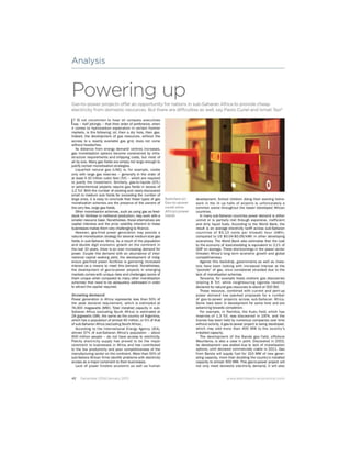 Gas to-power projects, Structured Finance