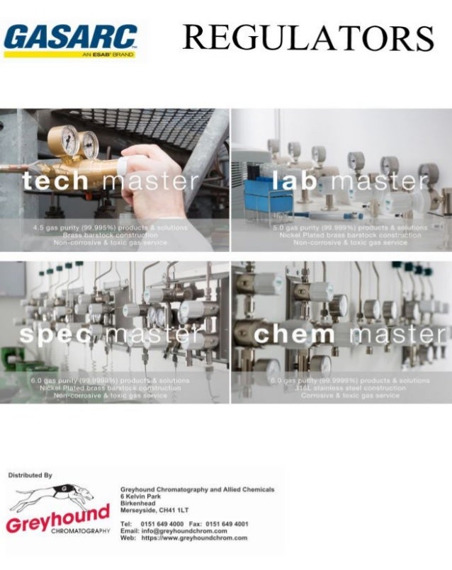 Gas Arc Regulators Catalogue