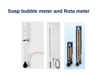 Soap bubble meter and Rota meter
 