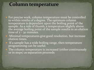  The effluent from the column is mixed with hydrogen
 and air, and ignited. Organic compounds burning in
 the flame produ...