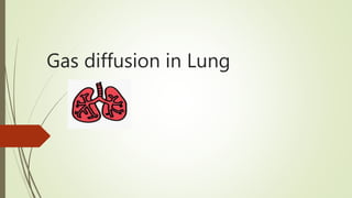 Gas diffusion in Lung
 