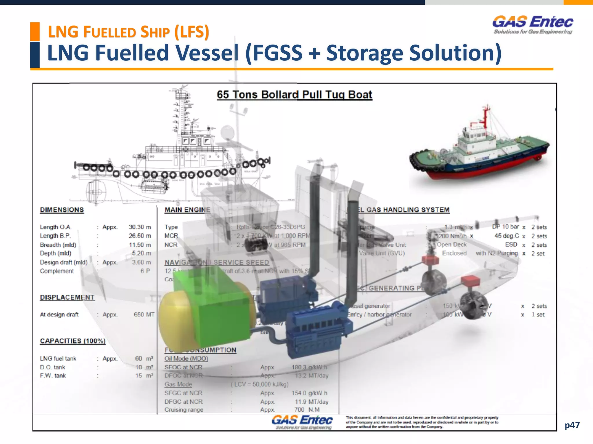 LNG Fuelled Vessel (FGSS + Storage Solution)
LNG FUELLED SHIP (LFS)
p47
 