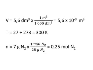Gas equations