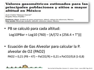 Pags Gas Gases arteriales en alturas | PPTX