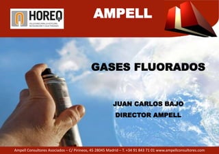 Ampell Consultores Asociados – C/ Pirineos, 45 28045 Madrid – T. +34 91 843 71 01 www.ampellconsultores.com
AMPELL
GASES FLUORADOS
JUAN CARLOS BAJO
DIRECTOR AMPELL
 