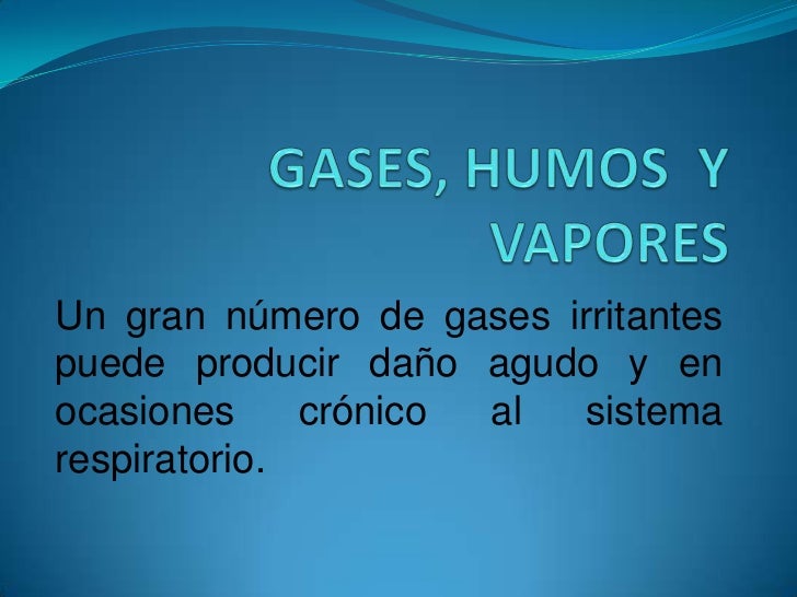 Gases, humos y vapores