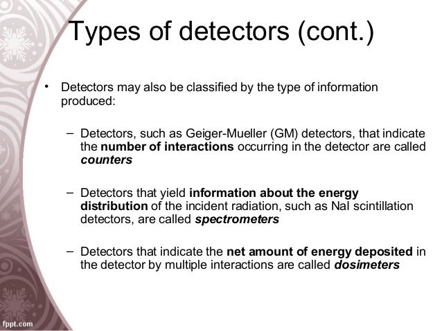 Gas filled detectors