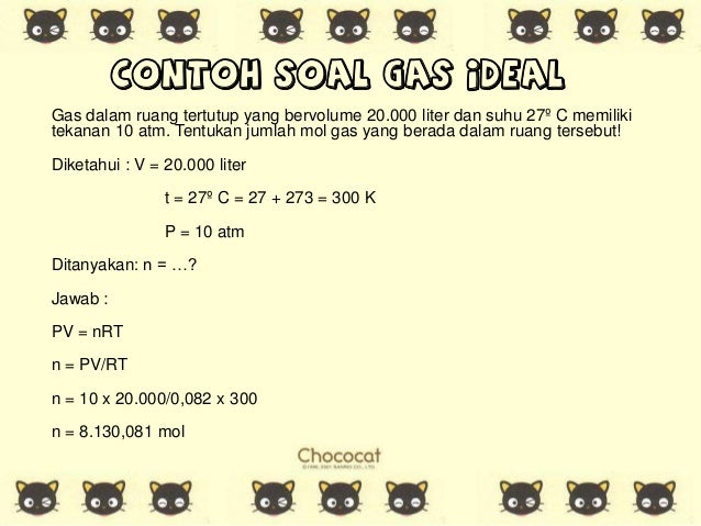 Contoh Soal Persamaan Gas Ideal Guru Paud