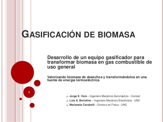 Gasificación de biomasa