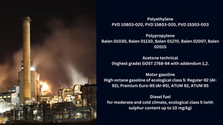 Liquefied gases (LPG)
grades of PT, BT, PBT, PPF, BBF
Fuels for jet engines
According to the requirements of the Internati...