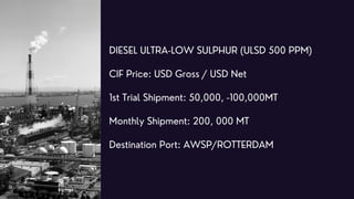 LNG (LIQUEFEID NATURAL GAS) GOST 5542-87
CIF Price: USD Gross/ USD Net
1st Trial Shipment: 50,000 - 100,000 MT
Monthly Shi...