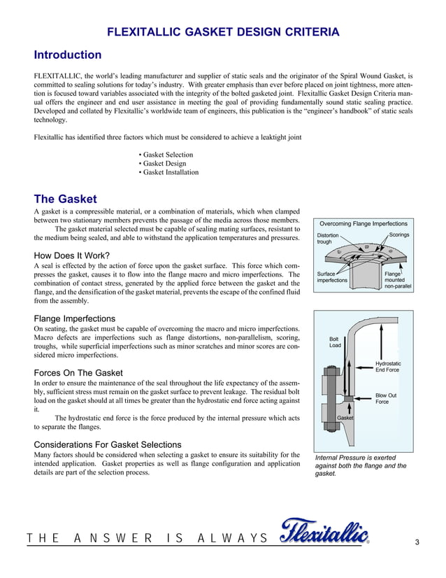 Gasket design criteria PDF