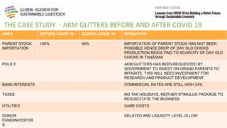 Framing presentation on COVID 19- challenges and opportunities on livestock for Africa private sector perspective, case study by AKM Glitters Company