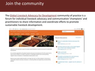 Informing and influencing sustainable livestock investments