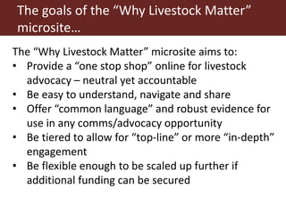 Informing and influencing sustainable livestock investments