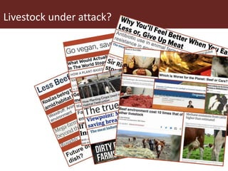 Informing and influencing sustainable livestock investments